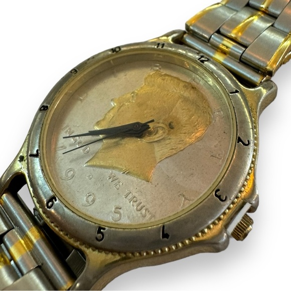 VTG 1995 JFK John F Kennedy Bicentennial Coin Watch - Picture 1 of 7